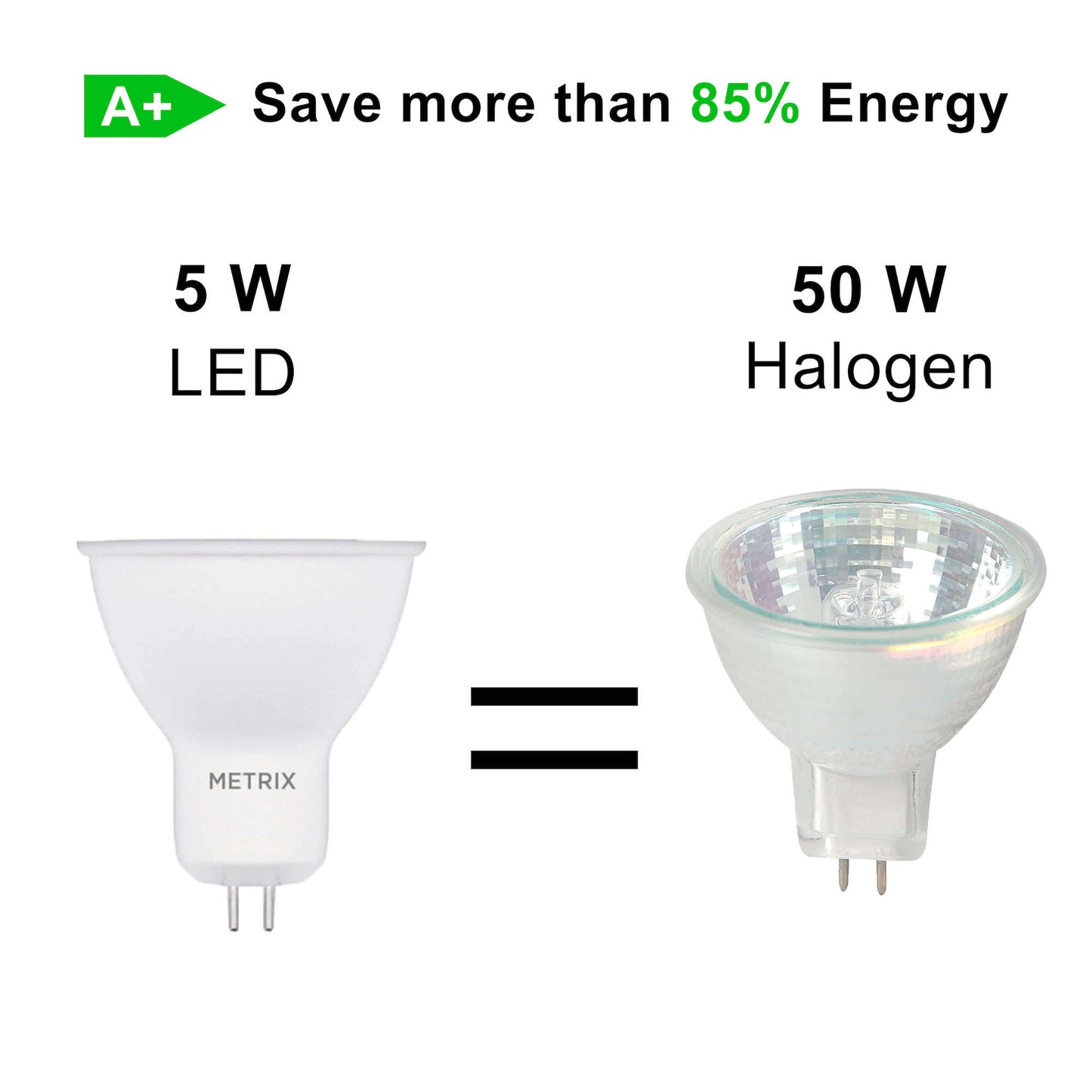 Réflecteur LED Metrix GU5.3 5W 120 degrés (10 pièces)