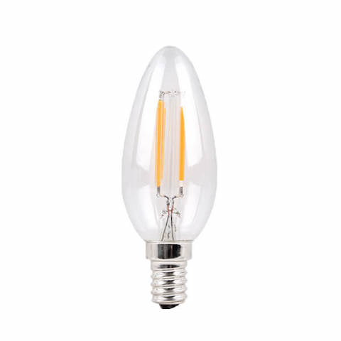 Metrix E14 LED 4W Filament 440 Lumen Bougie Blanc Chaud (Paquet de 10)